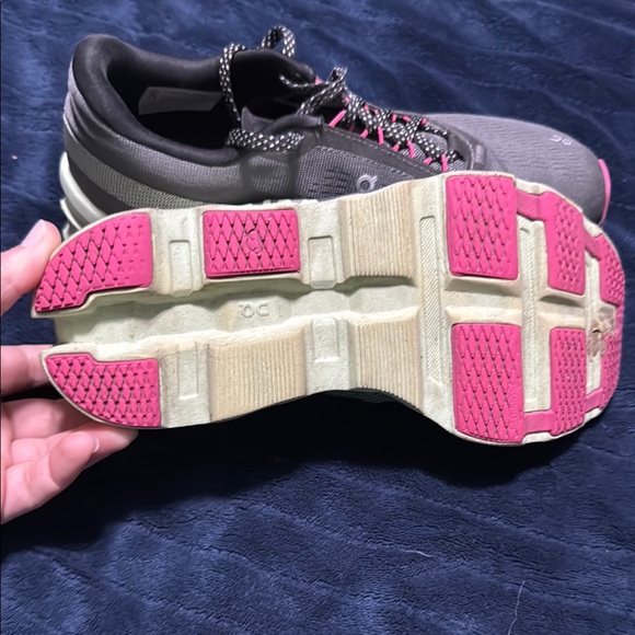 On Running Black and White Athletic Shoes - Picture 2 of 10